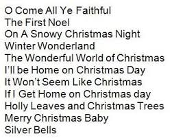 christmas songs list