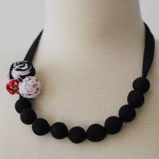 fabric flower necklaces