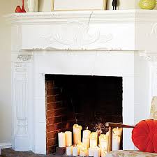 candle fireplace