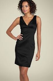 satin black dress