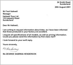 example of business letter