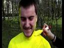 Yellow Man shocked people in Riga streets. The Yellow Man walked around Riga