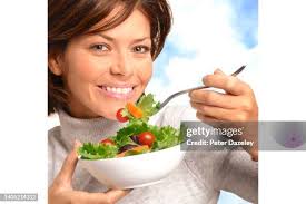 Image result for women eating salad and smiling