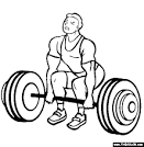 Weightlifting coloring page