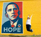 obama hope fat guy jumping
