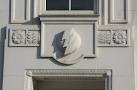 EMI logo on HQ building, Hayes - via Daymix