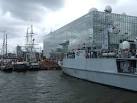 Sandown class Mine Countermeasures ship M109 HMS Bangor at Pacific Quay - via Daymix