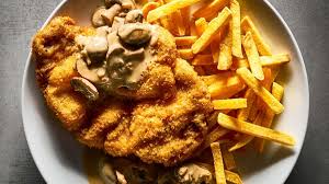 Image result for schnitzel mit pommes