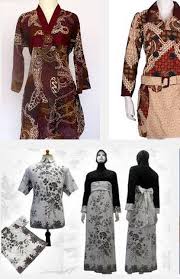 Model baju batik gamis kebaya muslim wanita modern terkini | Model ...