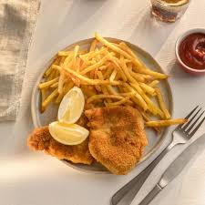 Image result for schnitzel mit pommes