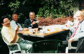 ... In July 1999 in the garden with (from left to right) Prof. Dieter Blumenwitz (Würzburg), Prof. Schermers (Leyden), Prof.