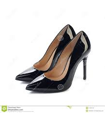 Pair Of Black High Heels Women Classic Shoes Stock Photo - Image ...