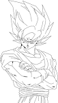 Super Saiyan Goku Lineart' by ~duskoy on deviantART