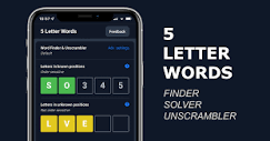5 Letter Word Finder, Solver & Unscrambler