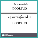 Unscramble DOORTUO - Unscrambled 49 words from letters in DOORTUO