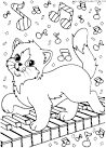 Piano coloring page