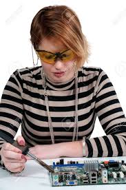 Image result for woman soldering