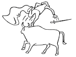 Bull coloring page