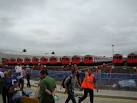 Here's a head on view of the Evel Knievel convoy of District line trains in - via Daymix