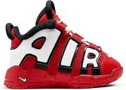 Nike Air More Uptempo University Red Black White (TD) Toddler ...