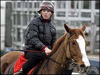 Carrie Ford on Forest Gunner. Ford has won five times on Forest Gunner - _40995497_ford_upright203