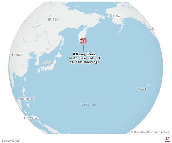 8.8-magnitude earthquake sends tsunami into coasts of Russia ...