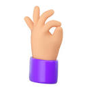 Human hand ok symbol with fingers gesture. Agreement, positive ...