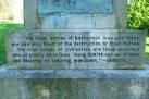 Andrew Carnegie quotation on the William Hunter Monument in Townhill - via Daymix