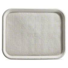 Tray 2 Compartment Bagasse Appetizer GREEN 600/cs