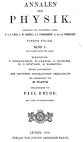 Ptak Science Books: Annalen der Physik (1799--Present): Useful ...