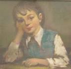 Jan Mehl. Portrét chlapce. Olej na plátně, fixované na lepenku, ... - 1