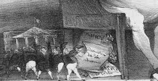 Image result for riot scene by honore-daumier