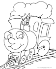 Train coloring page