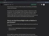 How to get Dark/Night Mode on Medium in your browser? | by Mahesh ...