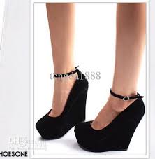 Wholesale Wholesale Suede Purple Wedges Black Wedges Women's Ankle ...