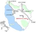 Map: Locanda San Francesco, Bed and Breakfast Montepulciano -GD Italy.