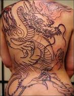 Girls Tattoo Design In Back Body