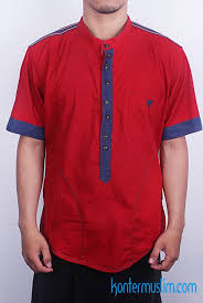 Baju Muslim Azka Koko Heritage 1 KS58 � Coklat | Kemeja cowok ...