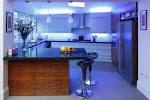 Extraordinary Blue Led Lighting Small Kitchen | liftupthyneighbor.