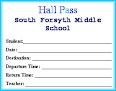 hall pass student