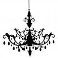 Wake Up Frankie - Chandelier Wall Decal - Black : Teen Bedding ...