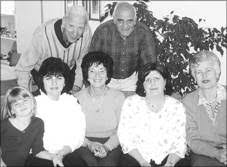 (Seated, from left): Ashley Olson, Irene Olson, Carol Kleiman, Elaine Mizrachi and Klementina Khait - roots