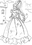 Barbie Princess coloring page