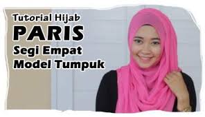 Tutorial Hijab Paris Segi Empat Simple Model Tumpuk