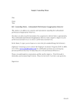 Memo to Employee to Improve Performance
