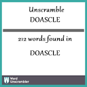 Unscramble DOASCLE - Unscrambled 212 words from letters in DOASCLE