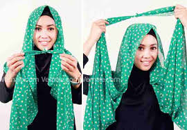 Cara memakai Jilbab Pashmina Chiffon Motif | Hijab Yuk