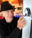 MYSTERY MAN: Artist Peter Lambert with one of his "tags" stuck on his studio ... - 4214270
