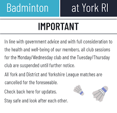 Image result for York Railway Institute Badminton Club