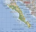 Baja California Sur, Mexico Physical Map - Vmapas